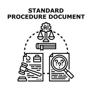 Standard procedure document concept illustration Stock Illustration