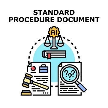 Standard procedure document concept illustration Stock Illustration