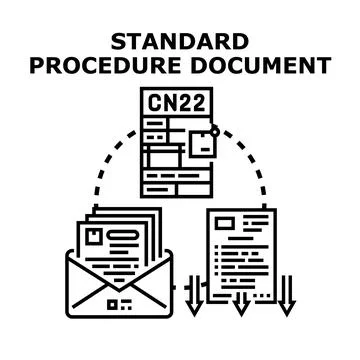 Standard procedure document vector delivering global mail forms Stock Illustration