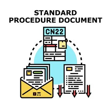 Standard procedure document vector delivering global mail forms Stock Illustration