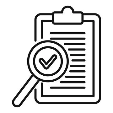 Standard process icon outline . Policy compliance 스톡 일러스트