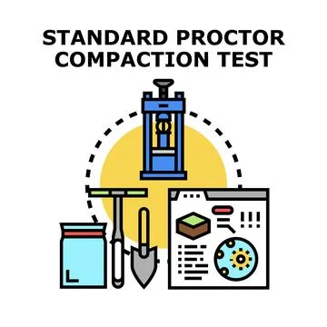 Standard proctor compaction test engineering process 스톡 일러스트