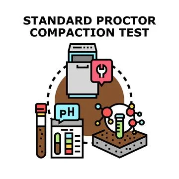 Standard proctor compaction test engineering concept Stock Illustration