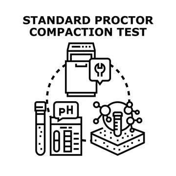 Standard proctor compaction test engineering concept Stockillustratie