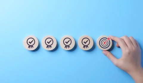 Standard Quality Control and Certification Concept. Stock Photos