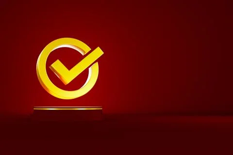 Standard quality control certification assurance guarantee. Check mark sign 3 Stock Illustration