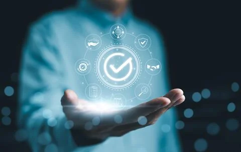 Standard quality control certification assurance concept. Stock Photos