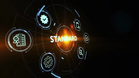 Standard quality control. Certification. Business, technology, internet and n Stock Footage 189991905