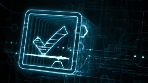Standard quality control. Certification. Business, technology, internet and.. Stock Footage 233832082