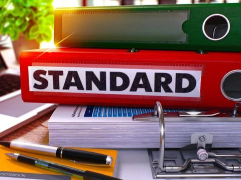 Standard on Red Office Folder. Toned Image Stock Illustration