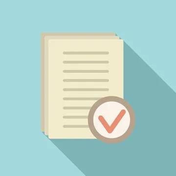 Standard regulation icon flat vector. Policy quality Stock Illustration
