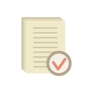 Standard regulation icon flat vector. Policy quality Stock Illustration