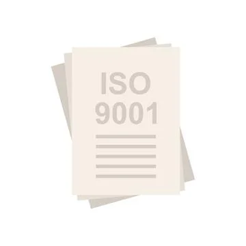 Standard rule icon flat vector. Quality policy Stock Illustration