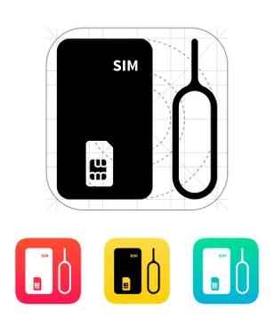 Standard SIM icon Illustrazione stock