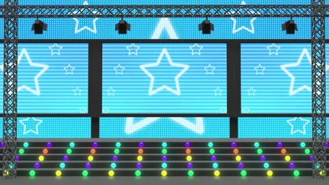 Standard stage Looping animated background. 1080p (2) Stock Footage 258881374