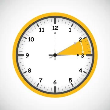 Standard time after advancing for daylight saving time summer Illustrazione stock