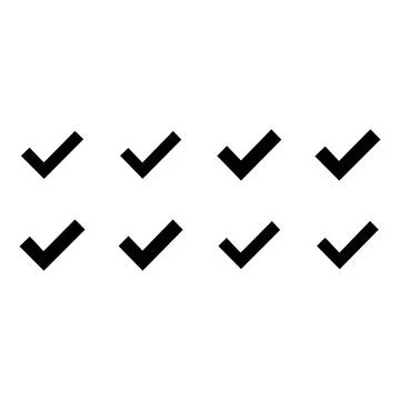 Standard Uniform Black Checkmark Graphic Illustrations Stock Illustration