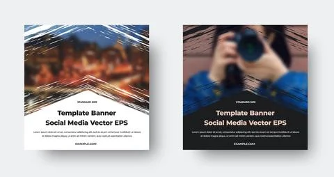 Standard vector banner template, EPS, for social media, creative brochure pre Stock Illustration