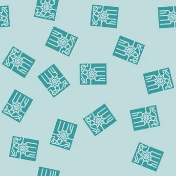 Standardization business process glyph vector seamless pattern Illustrazione stock