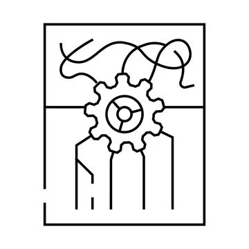 Standardization business process line icon vector illustration Stock Illustration