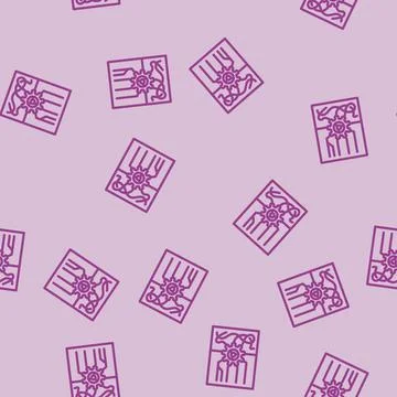 Standardization business process line vector seamless pattern Stock Illustration