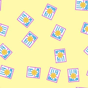 Standardization business process vector seamless pattern Stock Illustration