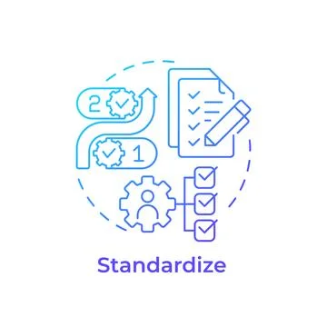Standardize blue gradient concept icon Stock Illustration