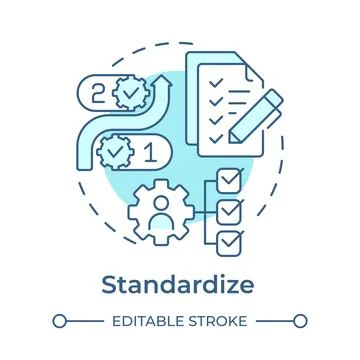Standardize light blue concept icon Stock Illustration