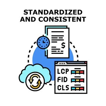 Standardized and consistent data management concept Stock Illustration