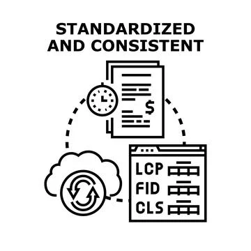 Standardized and consistent data management concept Stock Illustration
