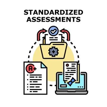 Standardized assessments system and educational evaluation process Stock Illustration