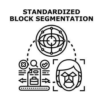 Standardized block segmentation algorithm for data analysis Stock Illustration