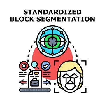 Standardized block segmentation algorithm for data analysis Stock Illustration