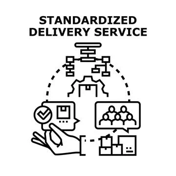 Standardized delivery service optimizing logistic network process 스톡 일러스트