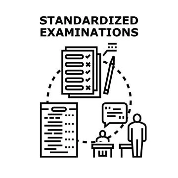 Standardized examination concept for assessment and learning Stock Illustration