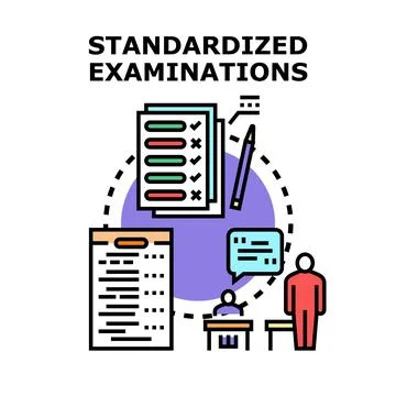 Standardized examination concept for assessment and learning Stock Illustration