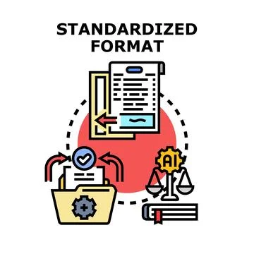 Standardized format of data documents and information Stock Illustration