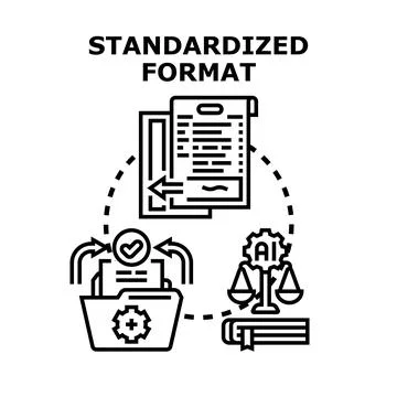 Standardized format of data documents and information Stock Illustration