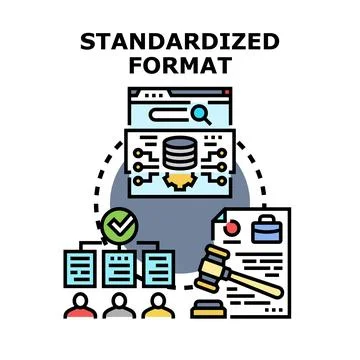 Standardized format optimizing data management and legal compliance Stock Illustration