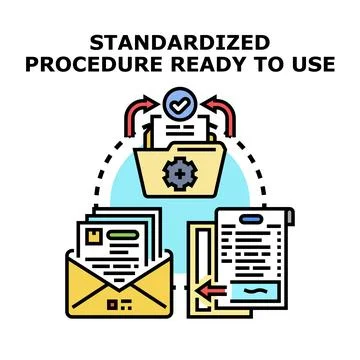Standardized procedure workflow for business process optimization Illustrazione stock