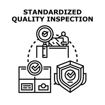 Standardized quality inspection process and quality control 스톡 일러스트