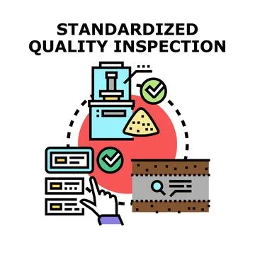 Standardized quality inspection process illustration of manufacturing Stockillustratie