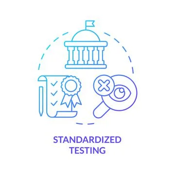 Standardized testing blue gradient concept icon Stock-Illustration
