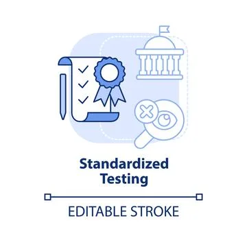 Standardized testing light blue concept icon Stock Illustration