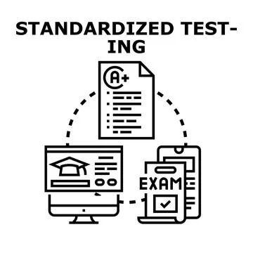 Standardized testing process for modern education and evaluation Illustrazione stock