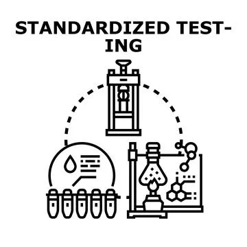 Standardized testing various scientific research and analysis Stock Illustration