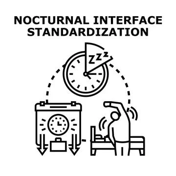 Standardizing daily routine and sleep management concept Stock Illustration
