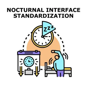 Standardizing daily routine and sleep management concept Stock Illustration