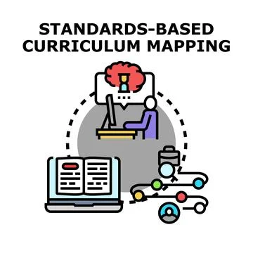 Standards based curriculum mapping concept vector Stock Illustration