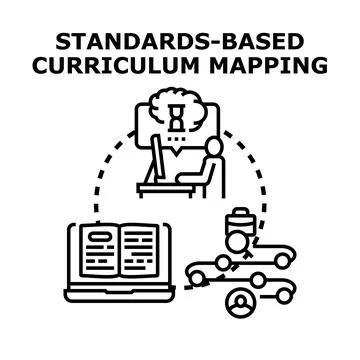 Standards based curriculum mapping concept vector Stock Illustration